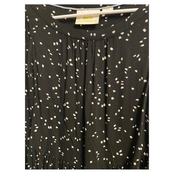 DONATING 2/11 Maeve by Anthropologie Black and White Polka Dot Blouse - Picture 3 of 9